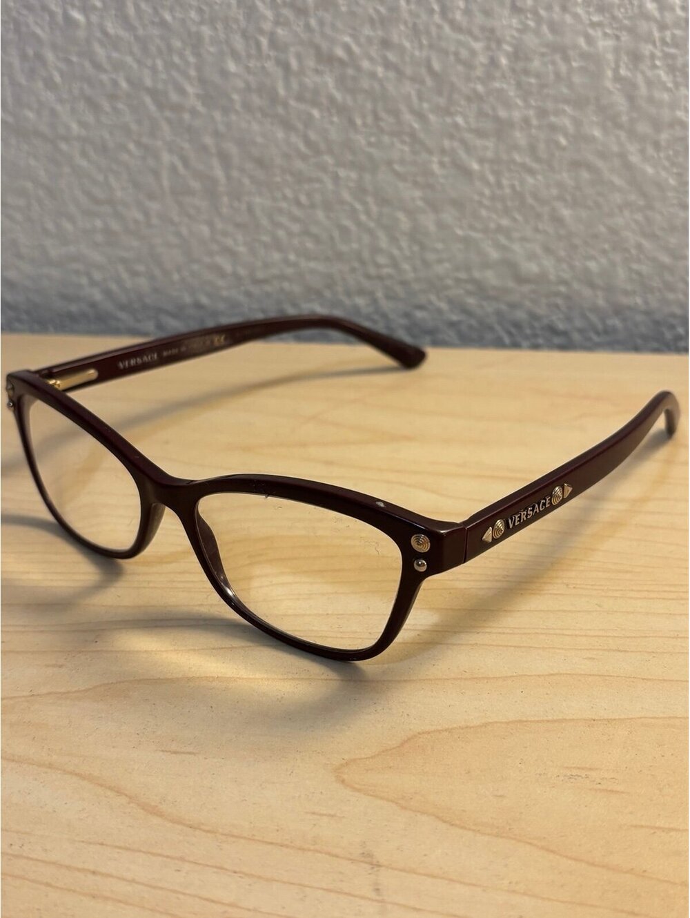 Versace MOD.3208 5105 Butterfly Dark Burgundy size 54/16/140 Italy Eyeglasses